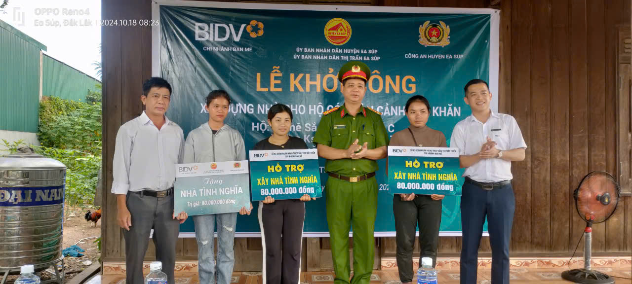 Khởi công xây dựng ba ngôi nhà tình nghĩa tại thị trấn Ea Súp